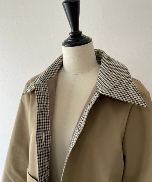 RANCLIC トレンチコート コート checkered collar trench jacket「RC 