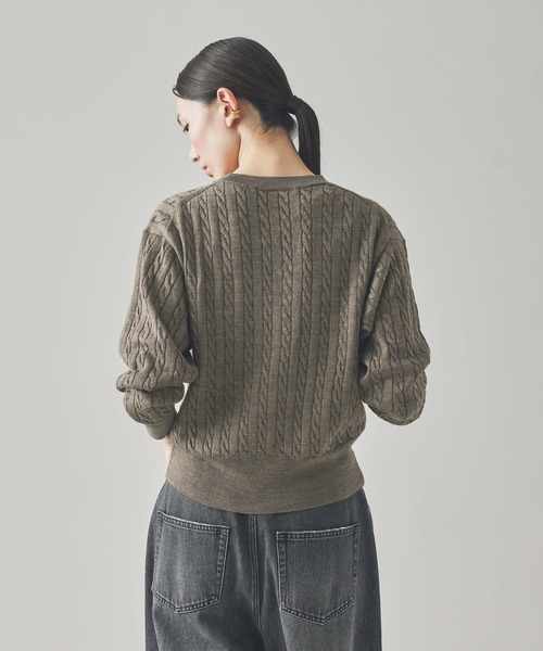 Curensology（カレンソロジー） カーディガン /ウールリネンVネック