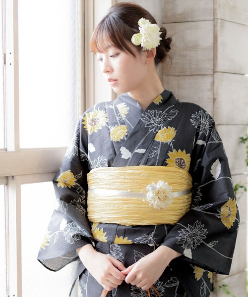 浴衣✿浴衣セット✿レディース浴衣✿しわ兵児帯✿兵児帯✿着物✿新品✿2点セット KIMONOMACHI 浴衣 セット レディース 浴衣としわ兵児帯の2点