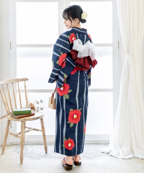浴衣✿浴衣セット✿レディース浴衣✿しわ兵児帯✿兵児帯✿着物✿新品✿2点セット 浴衣 セット レディース 浴衣としわ兵児帯の2点セット「待宵草