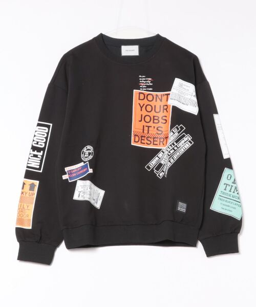 tシャツ 「AND SQUARE」グラフィックロングカットソー レディース