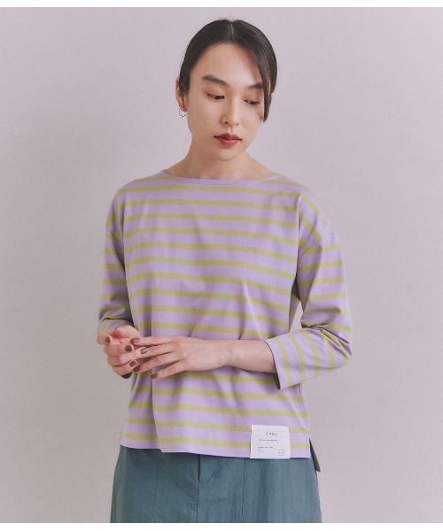tシャツ 「ULTIMA」Border ボートネックプルオーバー レディース