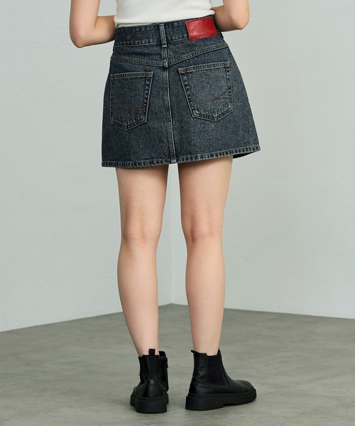 SOMETHING デニムスカート SOMETHING×mk PANEL MINI SKIRT