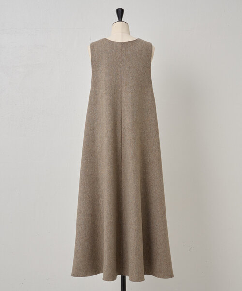 BEARDSLEY ワンピース カラーネップジャンパースカート : ZOZOTOWN
