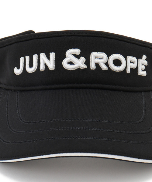 JUN&ROPE' サンバイザー 立体刺繍ロゴバイザー レディース