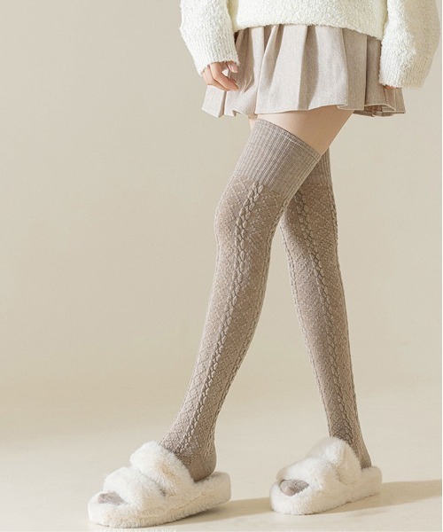 アヤン ayane ケーブル編みハイソックス　2色セット ayane アヤンケーブル編みハイソックス通販 | セレクトショップB公式