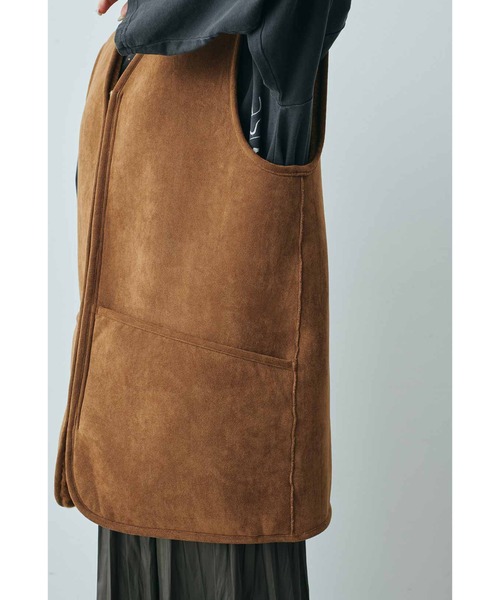 MEDE19F（メデジュウキュウ） ベスト ジレ リバーシブルフェイクファー