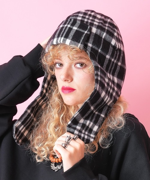 キャップ 帽子 an meets zakka チェック柄フライトキャップ メンズ