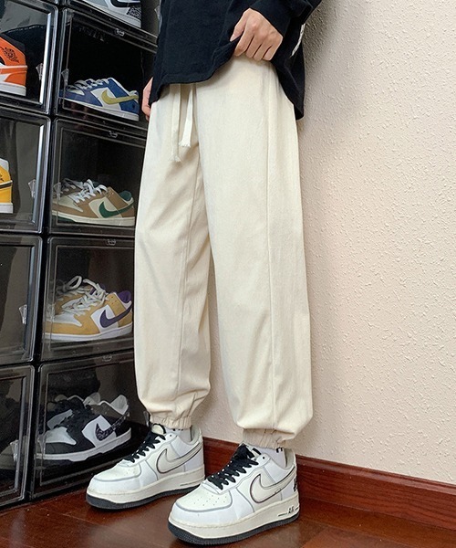 パンツ 無地コーデュロイジョガーパンツ(NEZ) メンズ レディース
