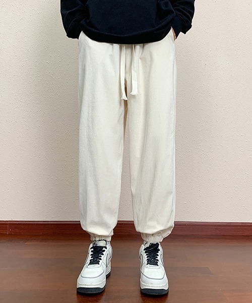 パンツ 無地コーデュロイジョガーパンツ(NEZ) メンズ レディース