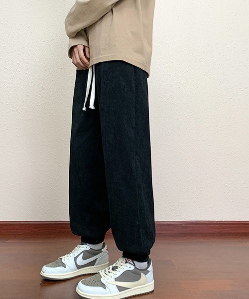 パンツ 無地コーデュロイジョガーパンツ(NEZ) メンズ レディース