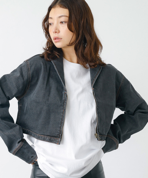 woadblue デニムジャケット gジャン 「157×WOADBLUE」Short ZIP