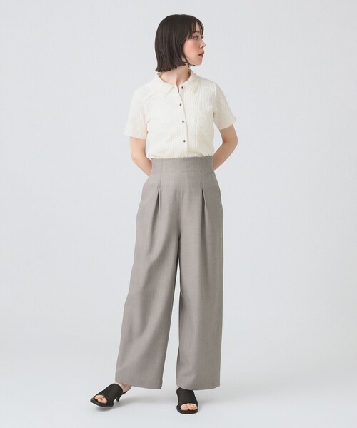 Ray BEAMS シャーリング メロー シャツ アイボリー Ray BEAMS（レイビームス）の「Ray BEAMS / シャーリング メロー