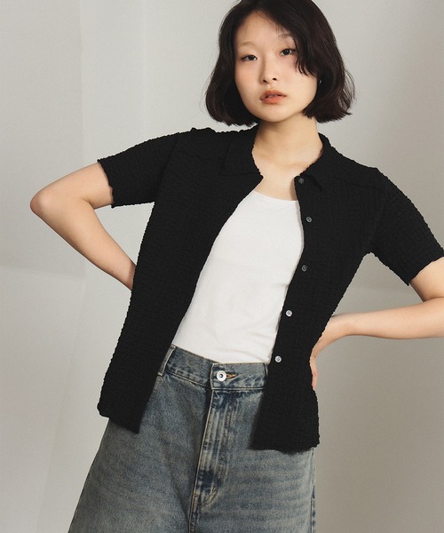 Ray BEAMS シャーリング メロー シャツ アイボリー Ray BEAMS（レイ ビームス）シャーリング メロー シャツ（シャツ