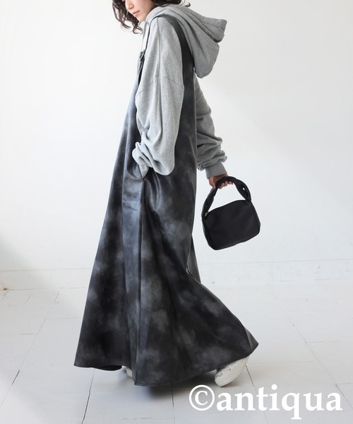 antiqua（アンティカ） ワンピース タイダイ柄レザーワンピース 