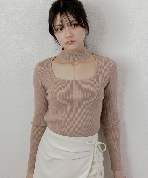 M DOLLY ニット セーター choker knit tops/チョーカーニットトップス