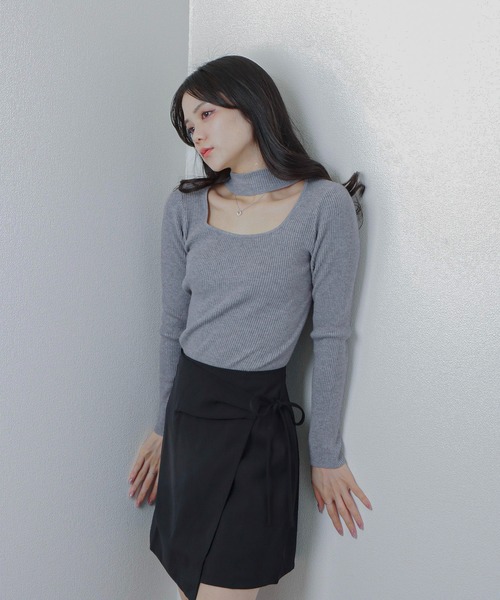 M DOLLY ニット セーター choker knit tops/チョーカーニットトップス