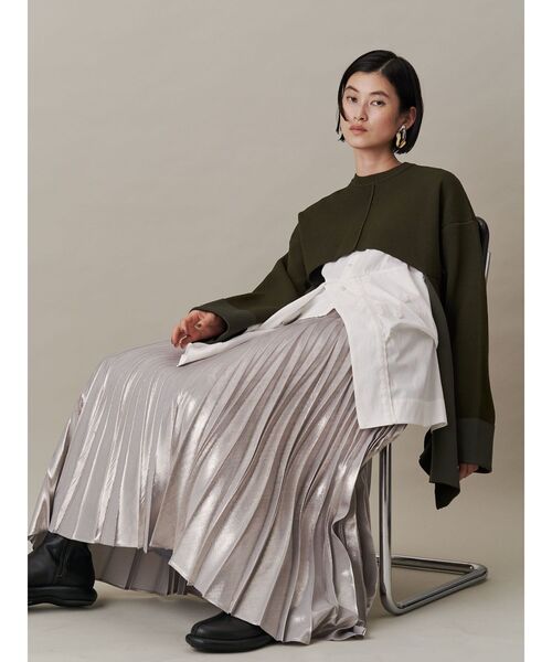 UN3D半袖ニット　カミ UN3D. ニット セーター RIB SLEEVE H/S KT / リブスリーブハーフ
