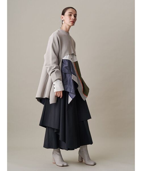トップス UN3D CABLE VOLUME KNIT UN3D. - WAIST SHAPE VOLUME KT / ウエストシェイプボリューム