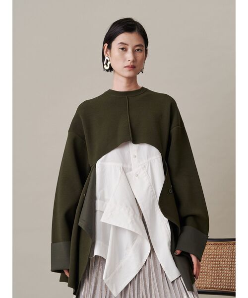 ニット セーター 2WAY CAPE KT TOP / 2WAYケープニットトップ レディース