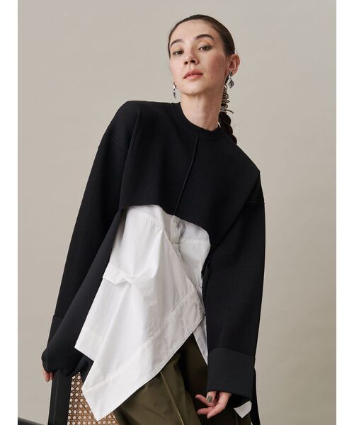 UN3D. ニット セーター 2WAY CAPE KT TOP / 2WAYケープニット