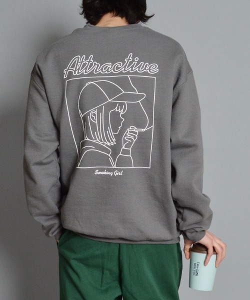 新品未使用　モスバーガー グレー スウェット MODISH GAZE トレーナー スウェット 8oz裏起毛スモーキング