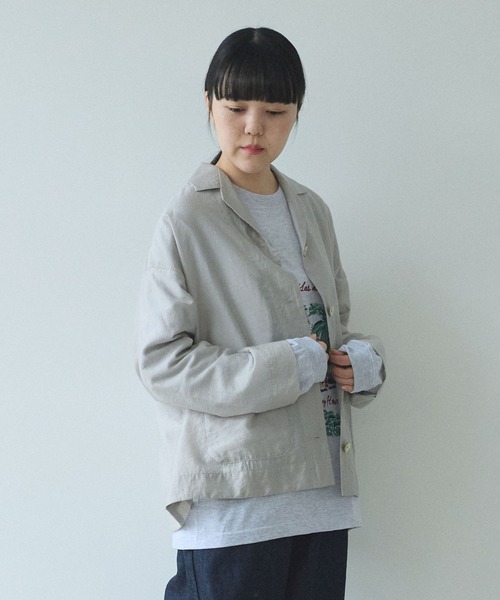 yuni ジャケット　麻 yuni（ユニ ）の「レーヨンリネンナイロン haori ジャケット