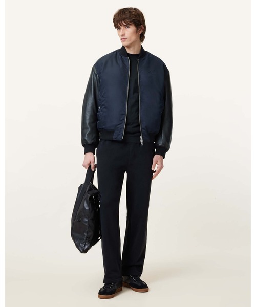 ALLSAINTS（オールセインツ） ma1 ma-1 MYLER LEATHER SLEEVE BOMBER