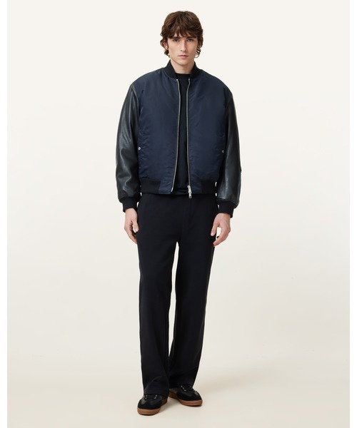 ALLSAINTS（オールセインツ） ma1 ma-1 MYLER LEATHER SLEEVE BOMBER