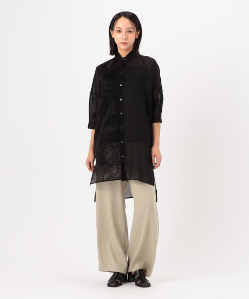 Gabardine K.T（ギャバジンK.T） パンツ 麻調合繊 ワイドパンツ