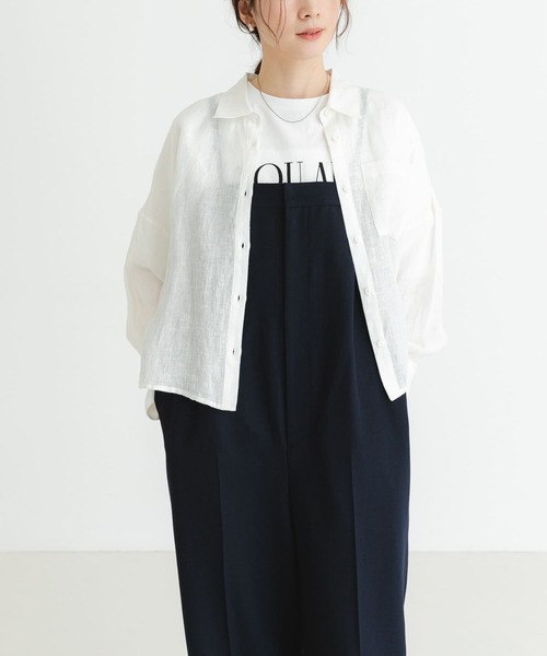 URBAN RESEARCH ブラウス シャツ リネンワイドショートシャツ