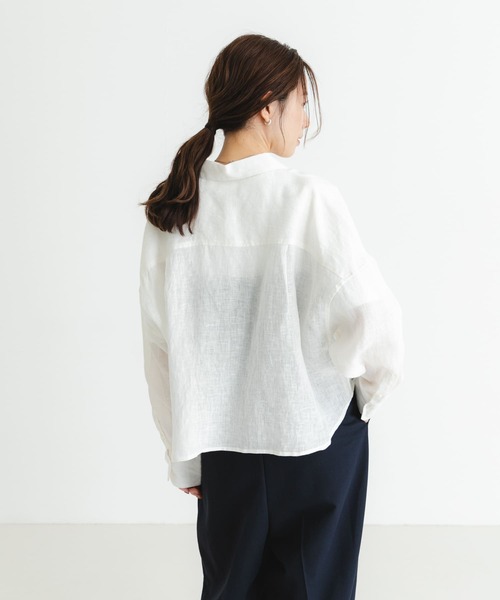 URBAN RESEARCH ブラウス シャツ リネンワイドショートシャツ