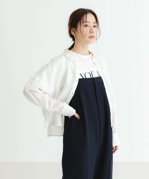 URBAN RESEARCH ブラウス シャツ リネンワイドショートシャツ