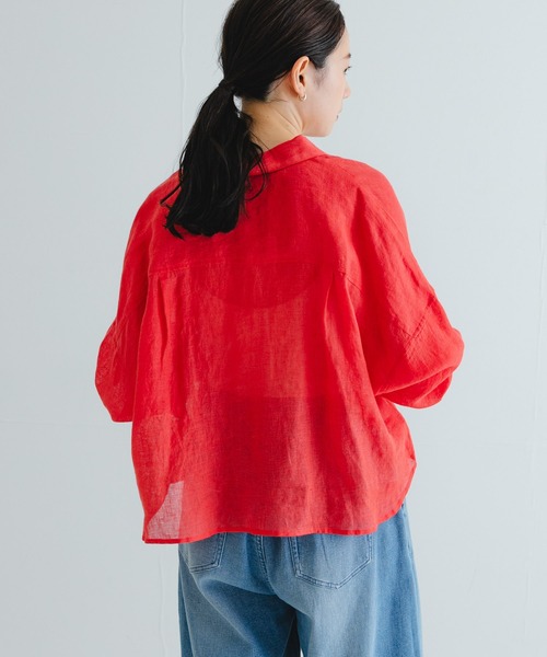 URBAN RESEARCH ブラウス シャツ リネンワイドショートシャツ