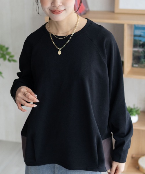 NAVY（ファッション） tシャツ NAVY 異素材切替プルオーバー