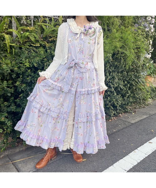 新品PINK HOUSE スイートピーフラワープリントサッシュベルト