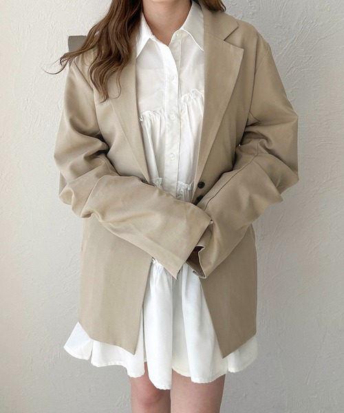 ジャケット・アウター aere sheer jacket beige aere sheer jacket beige