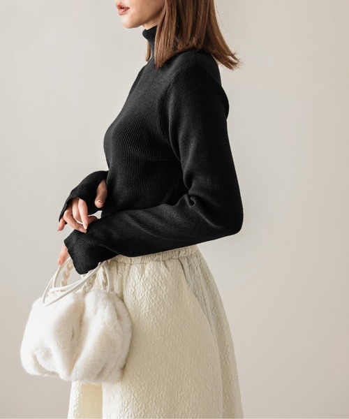 「SUGAR BISKET」 「La-gemme」タートルネックニット フリー ベージュ レディース_画像2