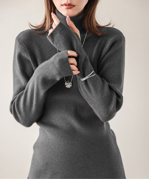 「SUGAR BISKET」 「La-gemme」タートルネックニット フリー ベージュ レディース_画像5