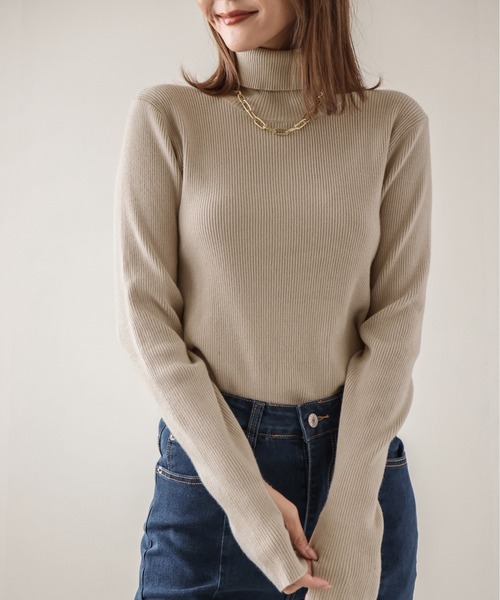 「SUGAR BISKET」 「La-gemme」タートルネックニット フリー ベージュ レディース_画像9