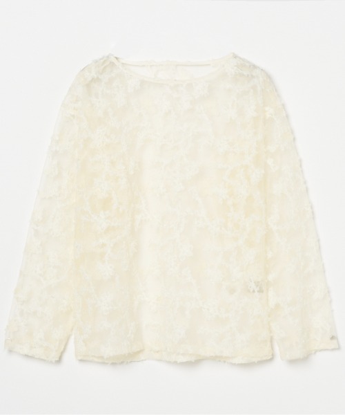 ブラウス シャツ FLORAL PATTERN SHEER BLOUSE レディース