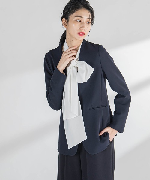 la.f（ラ・エフ） ジャケット ノーカラージャケット 入学式 卒業式