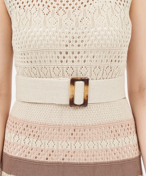 「ROYAL PARTY」 ニットワンピース FREE ブルー レディース_画像3