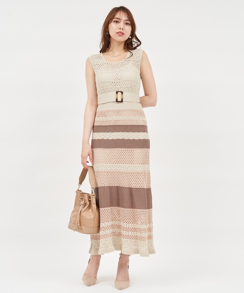 「ROYAL PARTY」 ニットワンピース FREE ブルー レディース_画像8