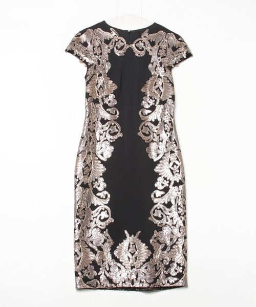 TADASHI SHOJI 半袖ワンピース Tadashi Shoji 「Tadashi 」 半袖ワンピース X-SMALL ブラック