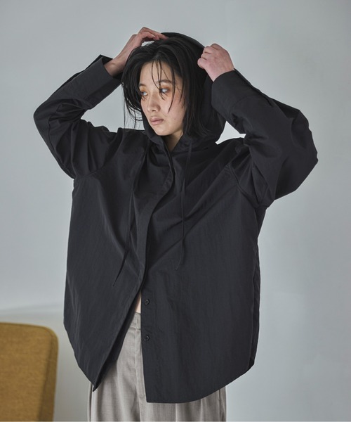 feepur ブラウス シャツ タフタフーディーシャツ レディース