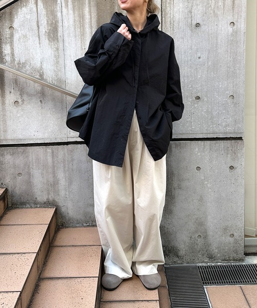 feepur（フェピュール） ブラウス シャツ タフタフーディーシャツ