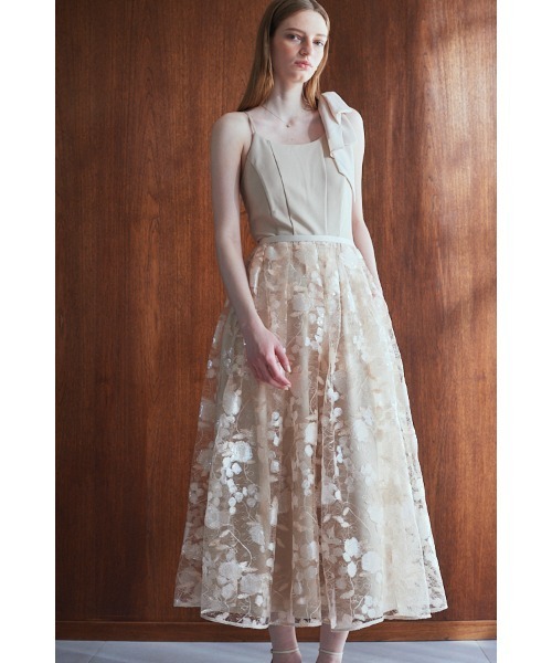 ワンピース Annie Dress カットソーミディドレス＆スパンコールレーススカートSet