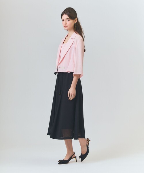 GRACE CLASS ワンピース リネンライクバイカラーワンピース : ZOZOTOWN