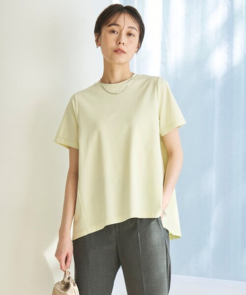 tシャツ バックプリーツUV冷感Tシャツ レディース UNFILO tシャツ 「UVケア/接触冷感」BEAUTY FORM-T バックフレア